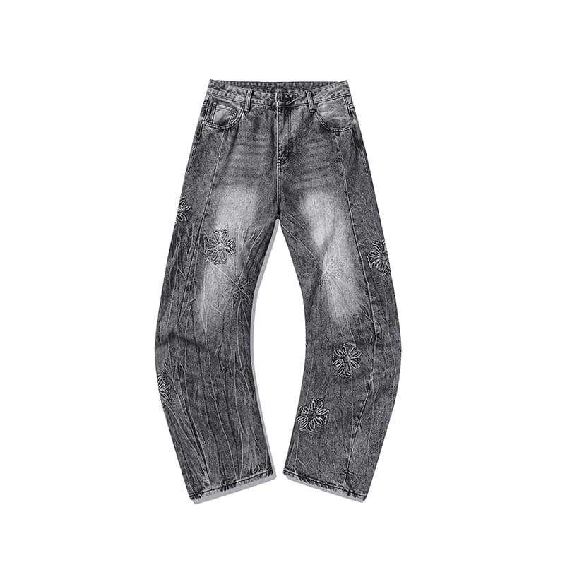 Штаны Guuka Black Gray Color Мужской Джинсы - изображение 1