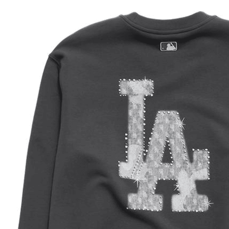 Кофта MLB Los Angeles Dodgers Лос-Анджелес Доджерс Темно-углеродный серый цвет унисекс свитшоты - изображение 3