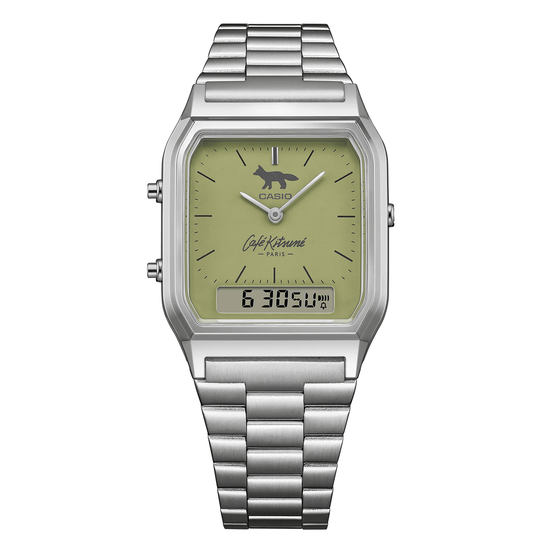 Часы CASIO Кварцевый механизм Унисекс Винтажный модель Часы 38,8мм*29,8мм*8,1мм Зеленый - изображение 3