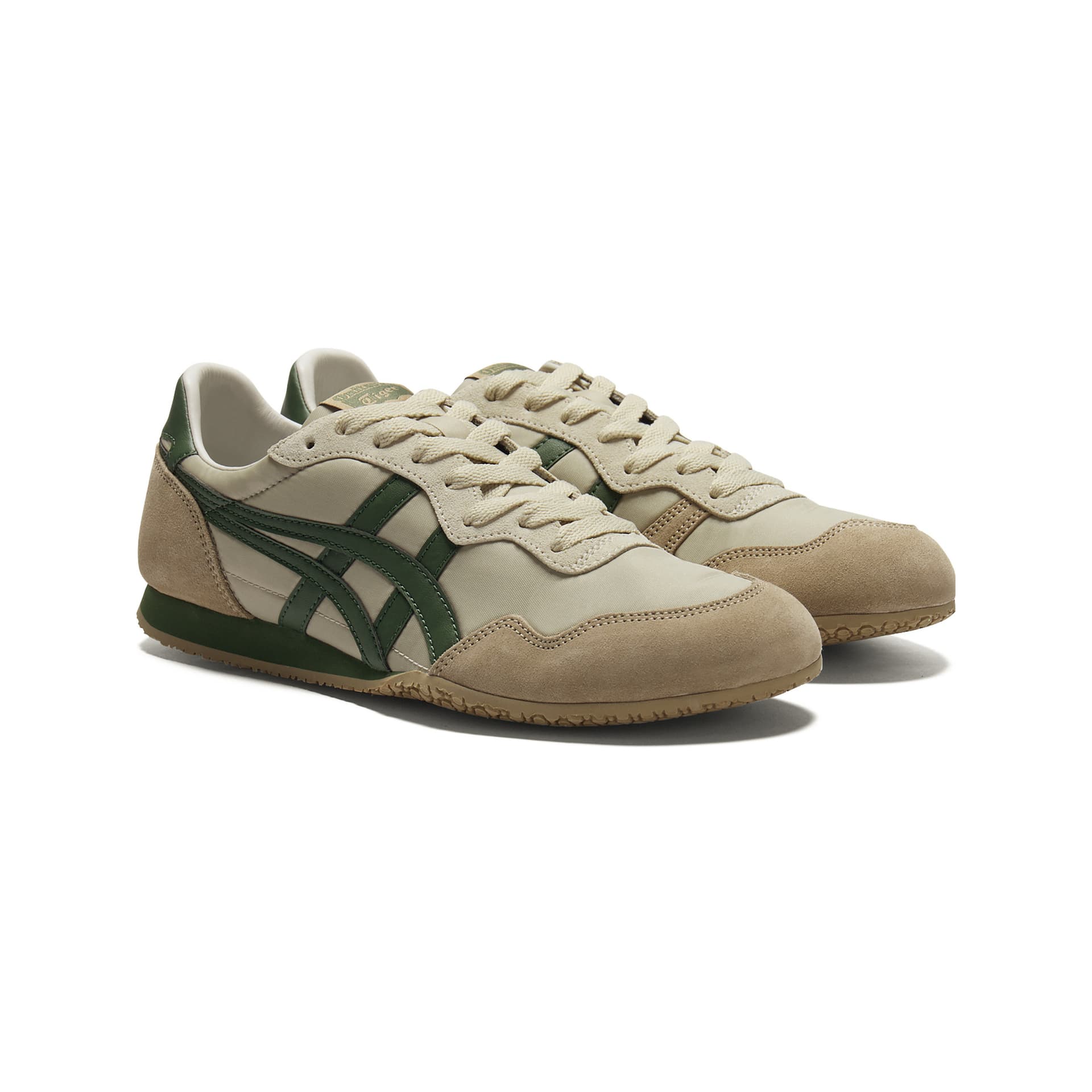 Кроссовки Onitsuka Tiger SERRANO Повседневная обувь Унисекс Бежевый зеленый - изображение 3