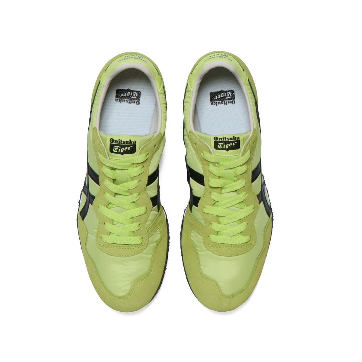 Кроссовки Onitsuka Tiger SERRANO Повседневная обувь Низкий Топ Лаймово-зеленый Черный Унисекс - изображение 5