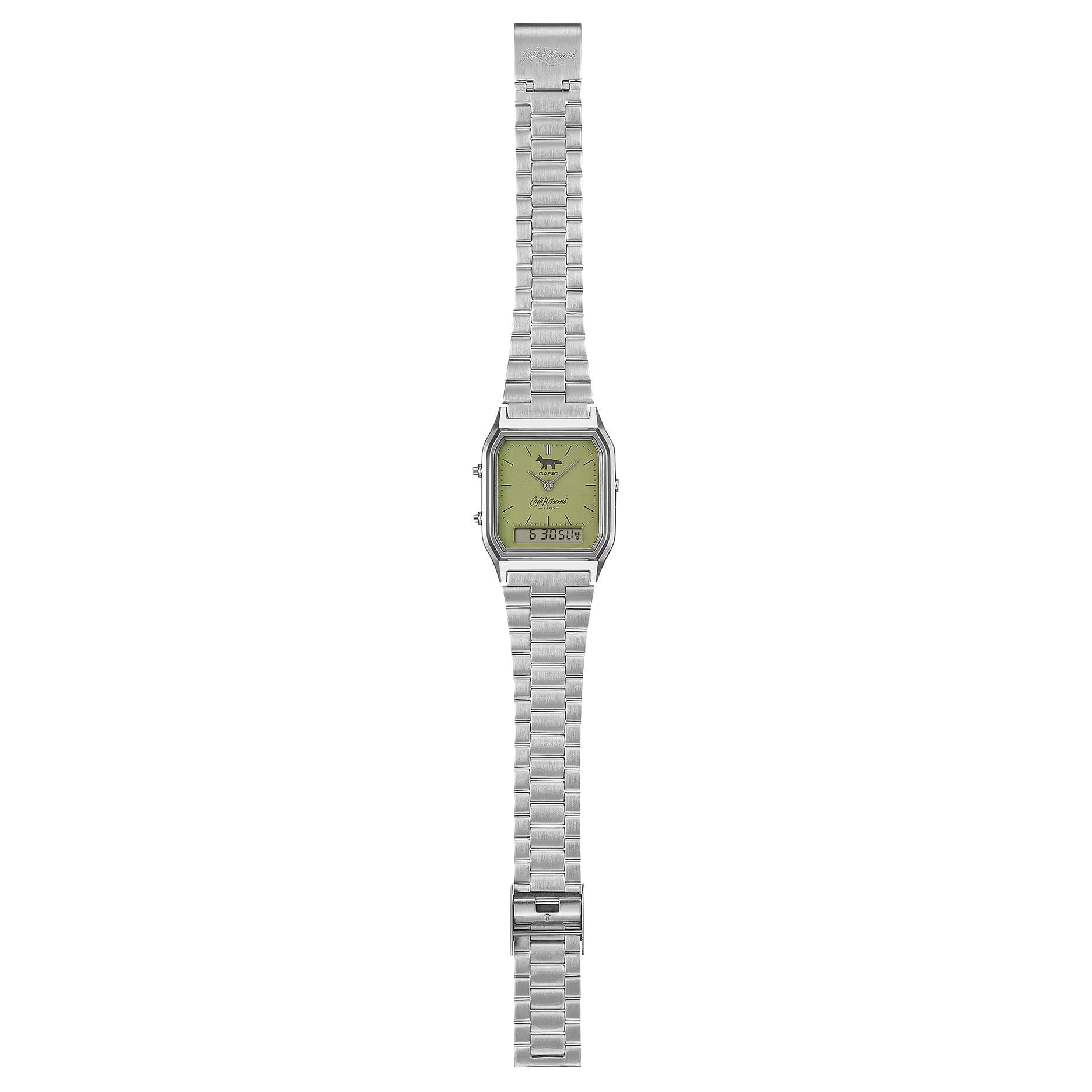 Часы CASIO Кварцевый механизм Унисекс Винтажный модель Часы 38,8мм*29,8мм*8,1мм Зеленый - изображение 2