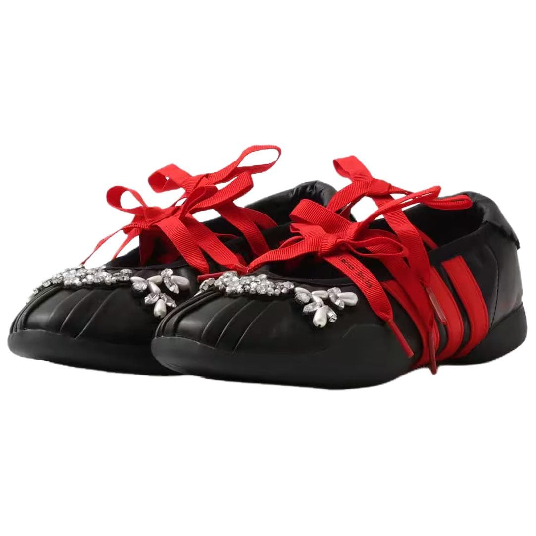 Adidas Originals Тхэквондо Туфли Мэри Джейн Low Топ Черно-красный Унисекс - изображение 2