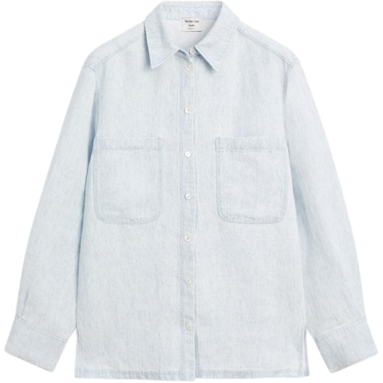 Блузка Massimo Dutti Синий Женские Рубашки - изображение 1