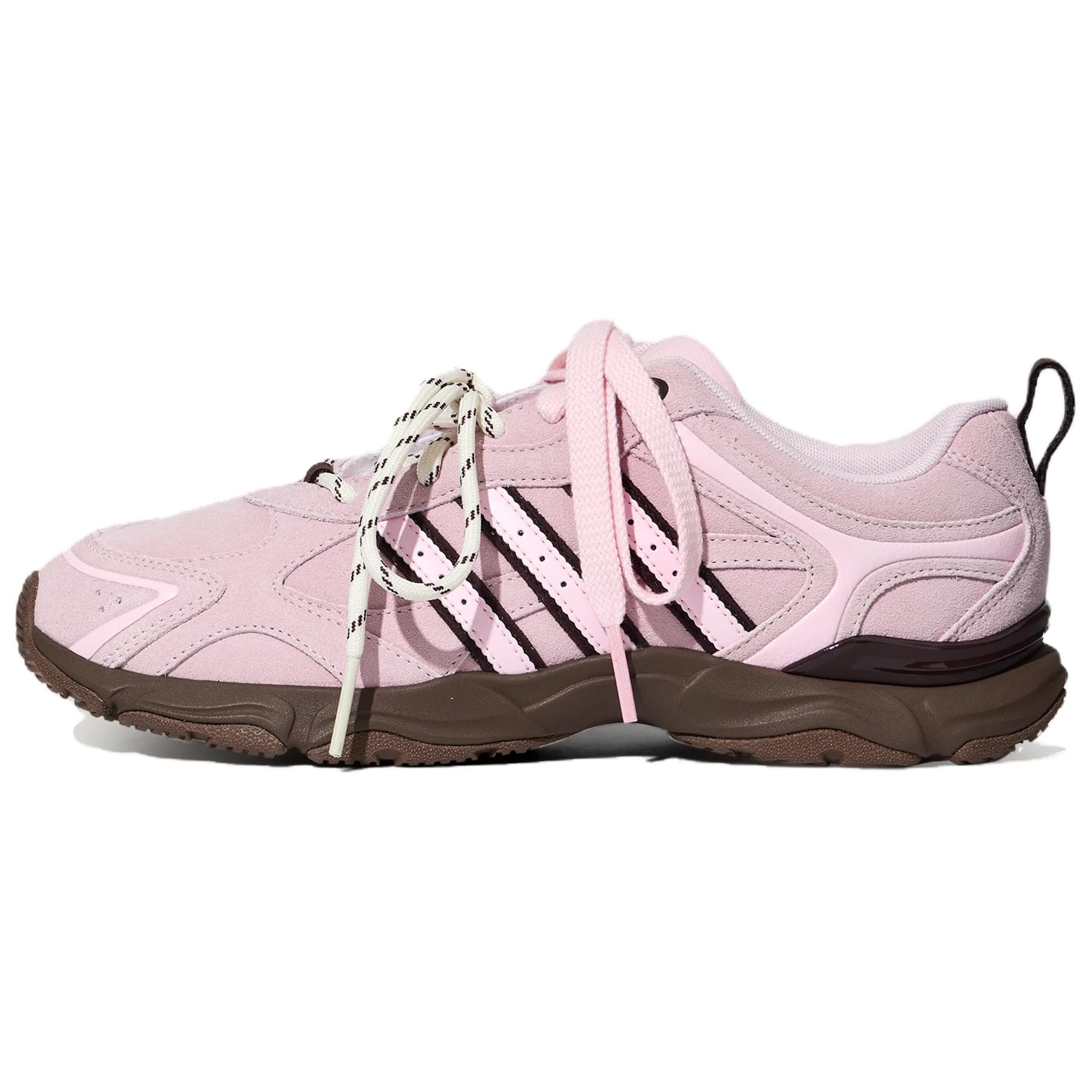 Кроссовки Adidas WHISPER GLIDE Повседневная обувь Низкий Топ Прозрачный Розовый Темно-коричневый Женский - изображение 1