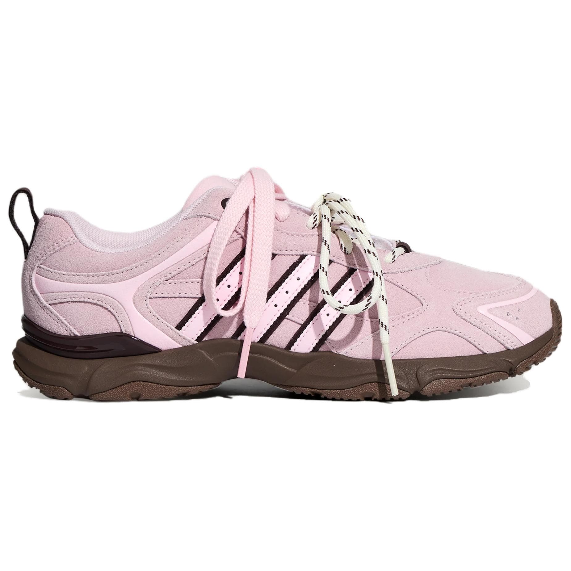 Кроссовки Adidas WHISPER GLIDE Повседневная обувь Низкий Топ Прозрачный Розовый Темно-коричневый Женский - изображение 2