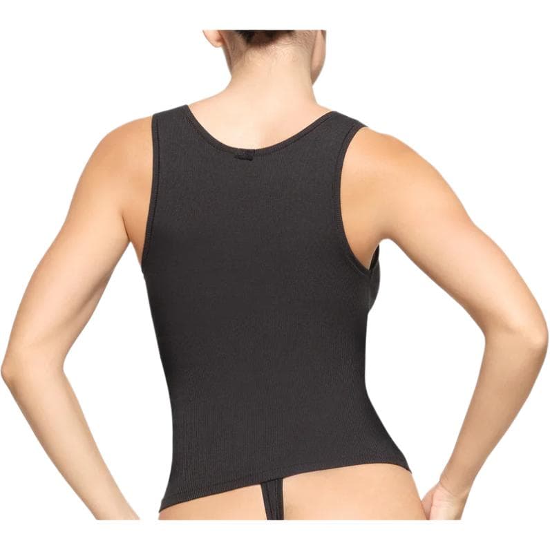 Майка SKIMS COTTON RIB LONG TANK SOOT - изображение 2