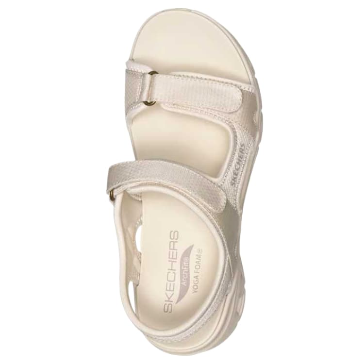 Сандалии с ремешком Skechers Arch Fit Glide STEP Beach Sandals Natural NAT Women's - изображение 4