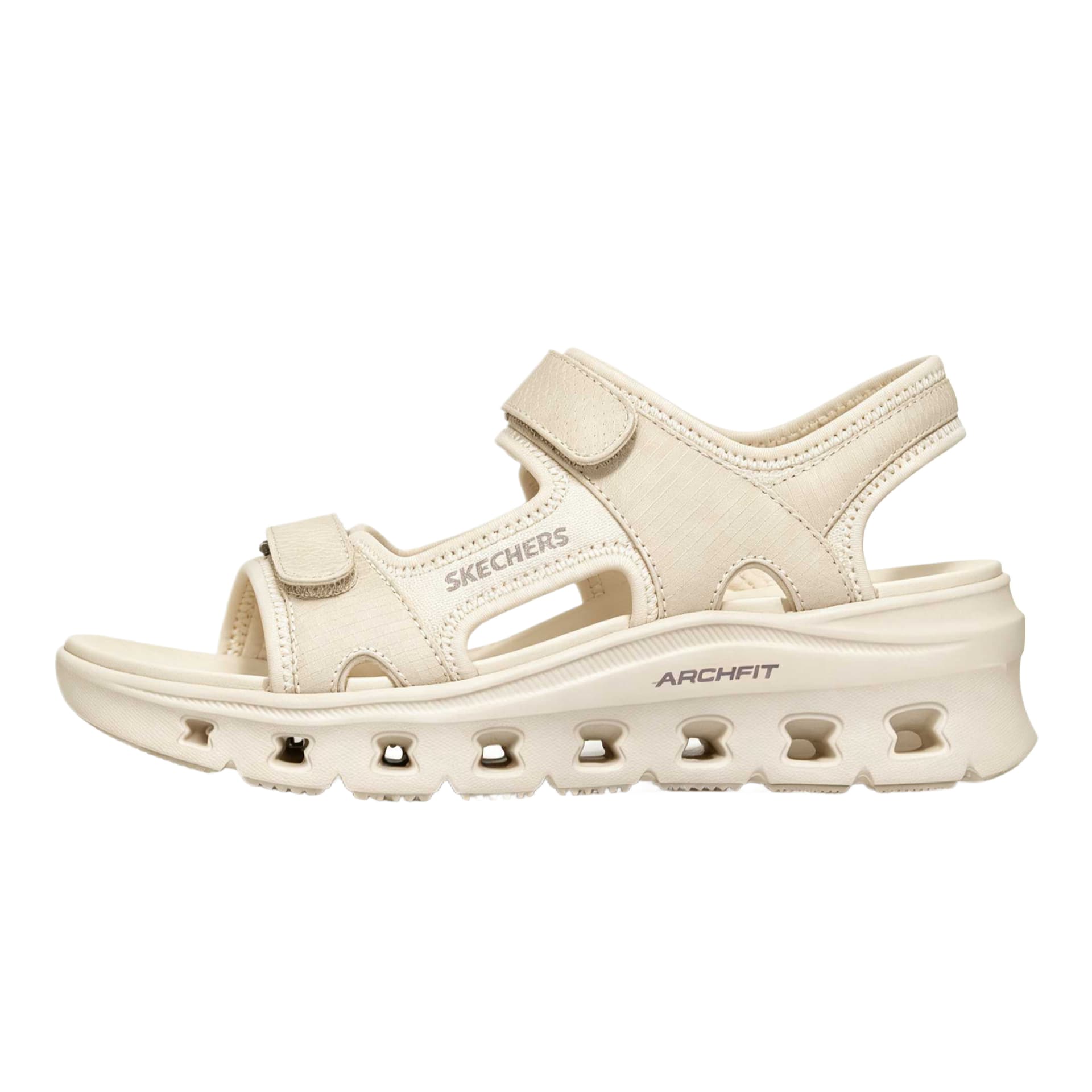 Сандалии с ремешком Skechers Arch Fit Glide STEP Beach Sandals Natural NAT Women's - изображение 1