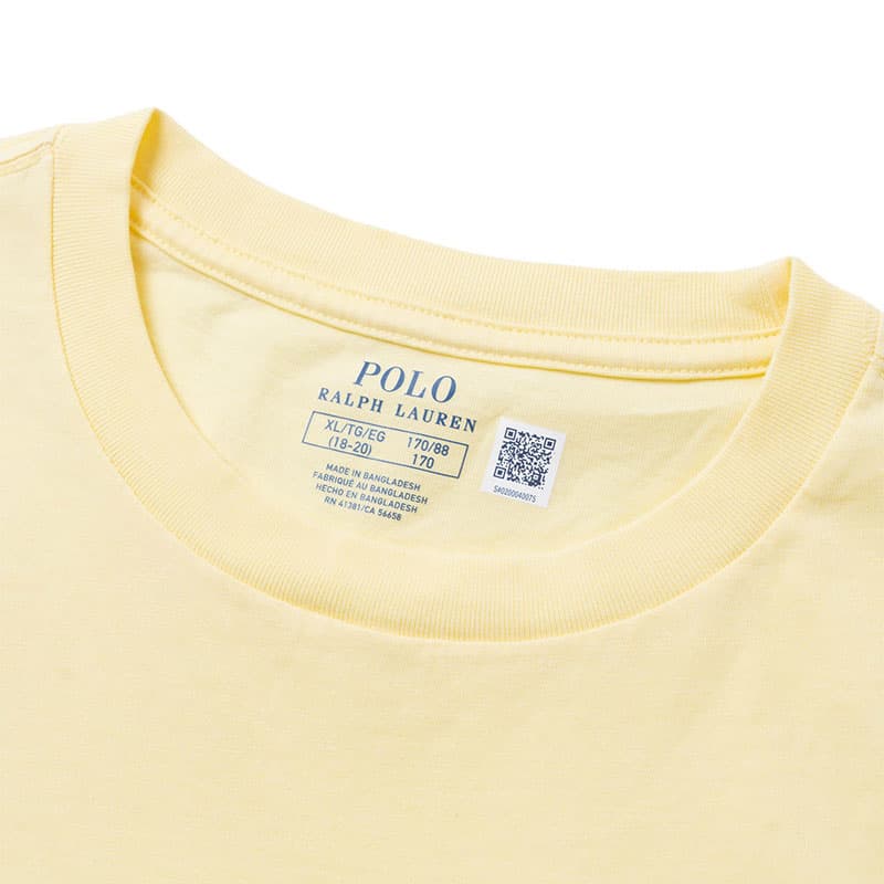 Футболка Polo Ralph Lauren T-рубашка стандартного размера желтая детская - изображение 4