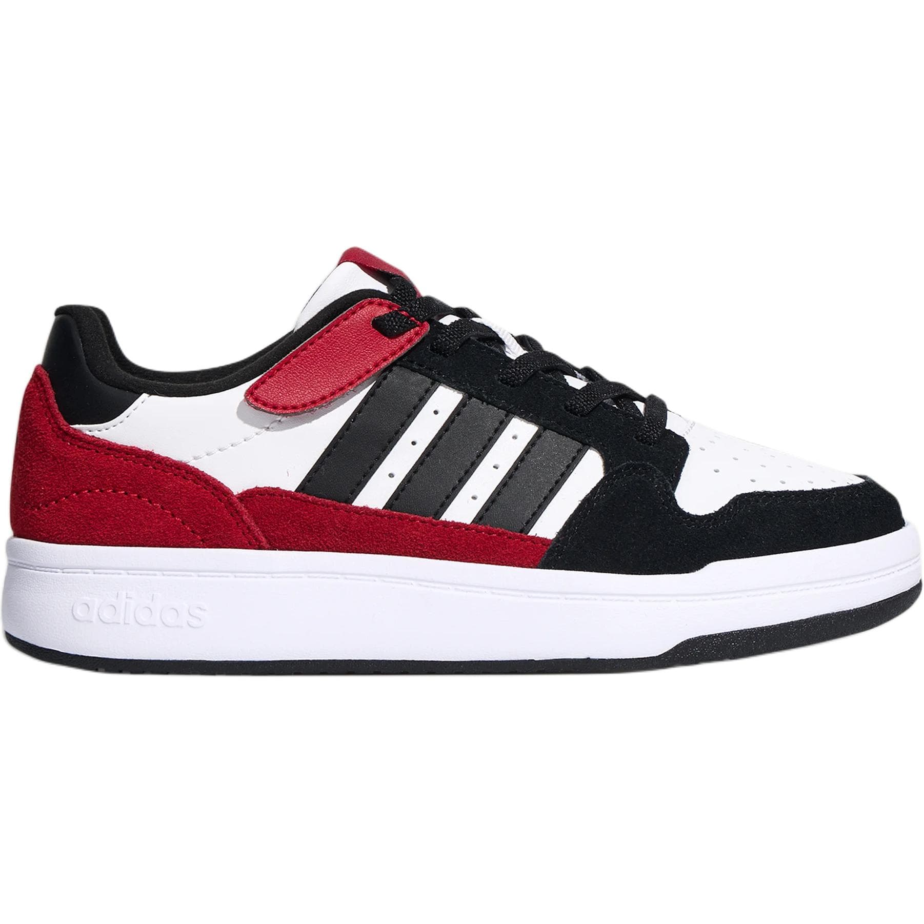 Кроссовки Adidas COMFICOURT Детский Скейтбординг Обувь Low Топ Черный белый красный Kids - изображение 2
