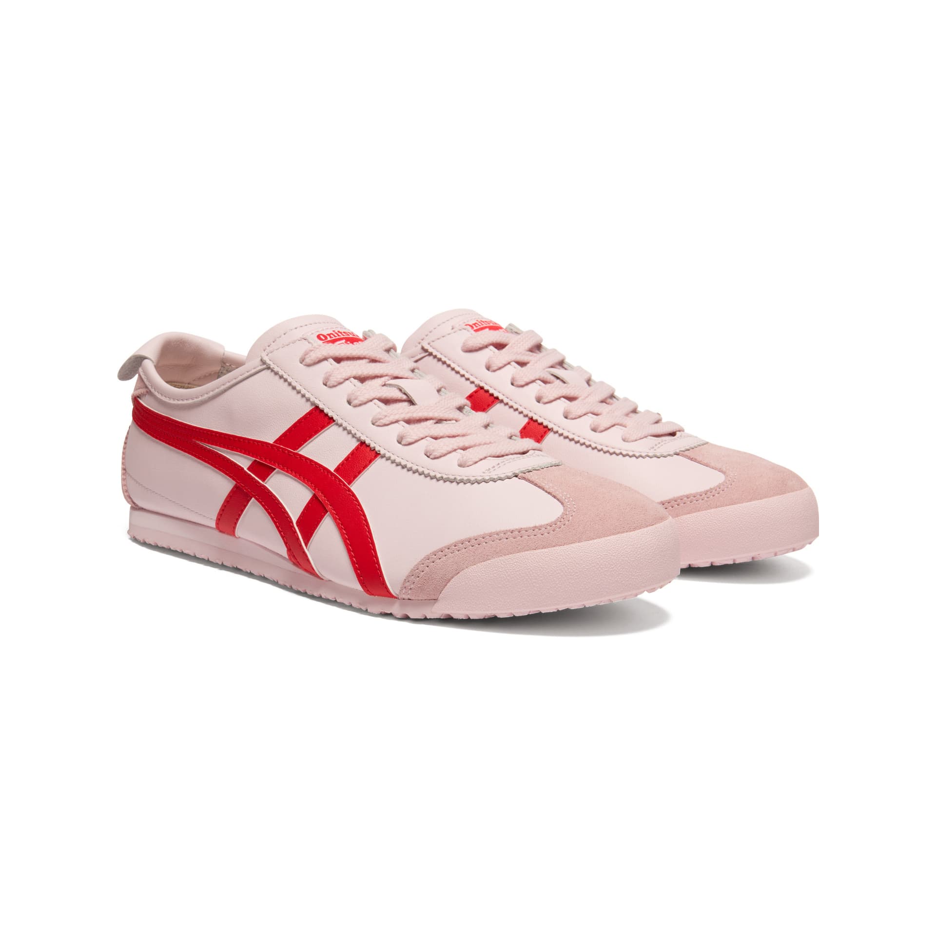 Кроссовки Onitsuka Tiger Mexico 66 Повседневная обувь Низкий Топ Кристально-розовый Классический красный Унисекс - изображение 3