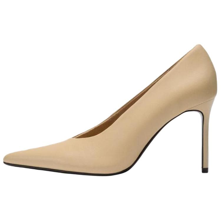 Туфли zara Высокие каблуки Low Топ Бежевый Женские - изображение 1