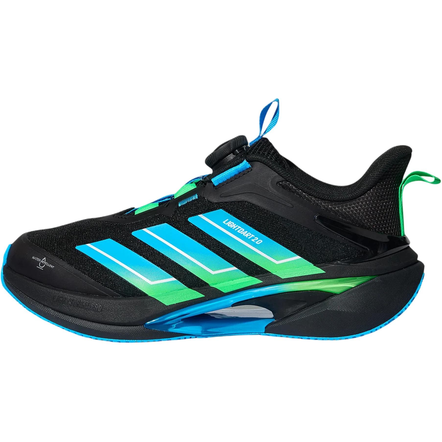 Кроссовки Adidas Lightdart 2,0 Детские беговые кроссовки Low Топ Черный Яркий Кристально-синий Ярко-зеленый Kids - изображение 1