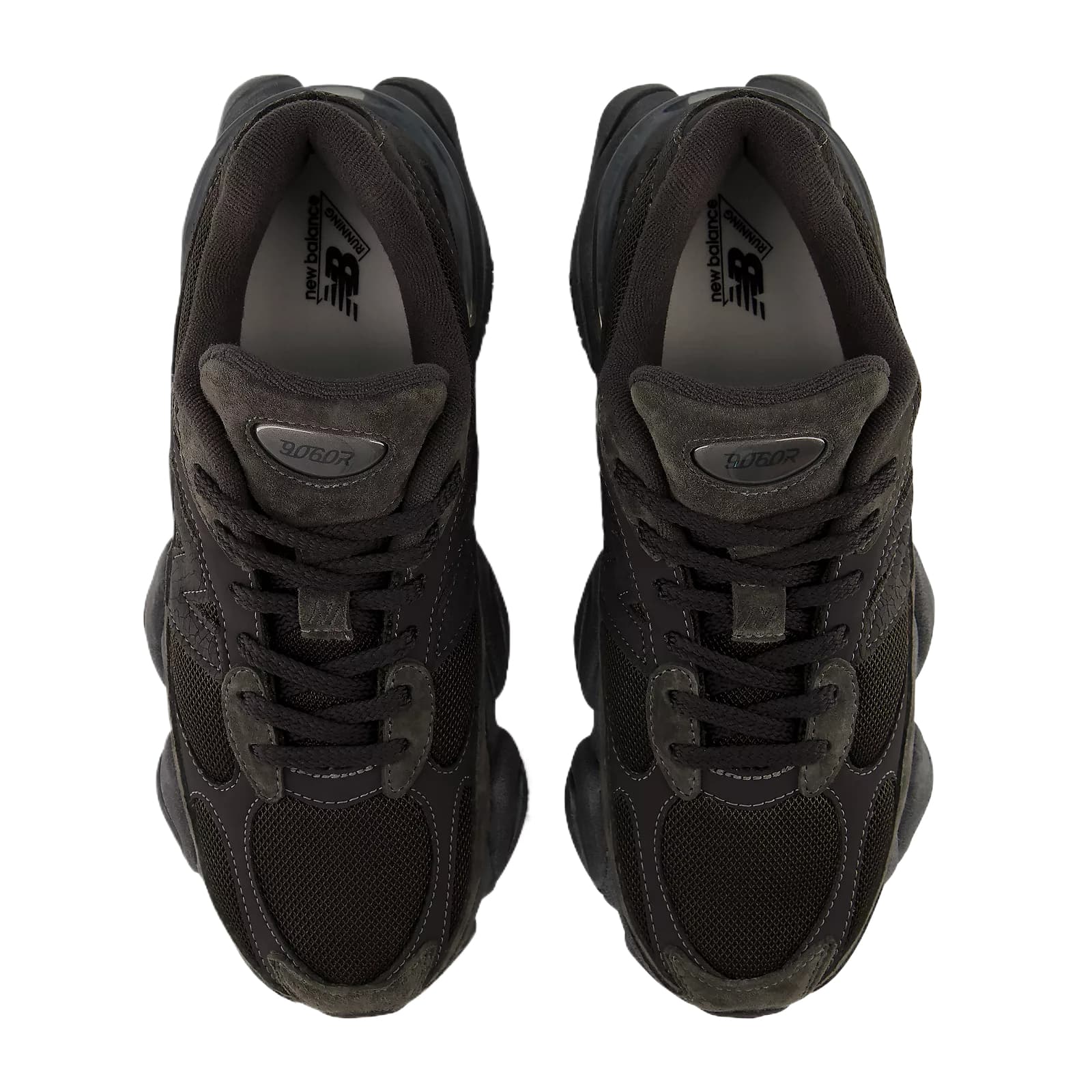 Кроссовки New Balance NB 9060R Повседневная обувь Низкий Топ Черный Цементный с Темно-серым Серебряным Унисекс - изображение 3