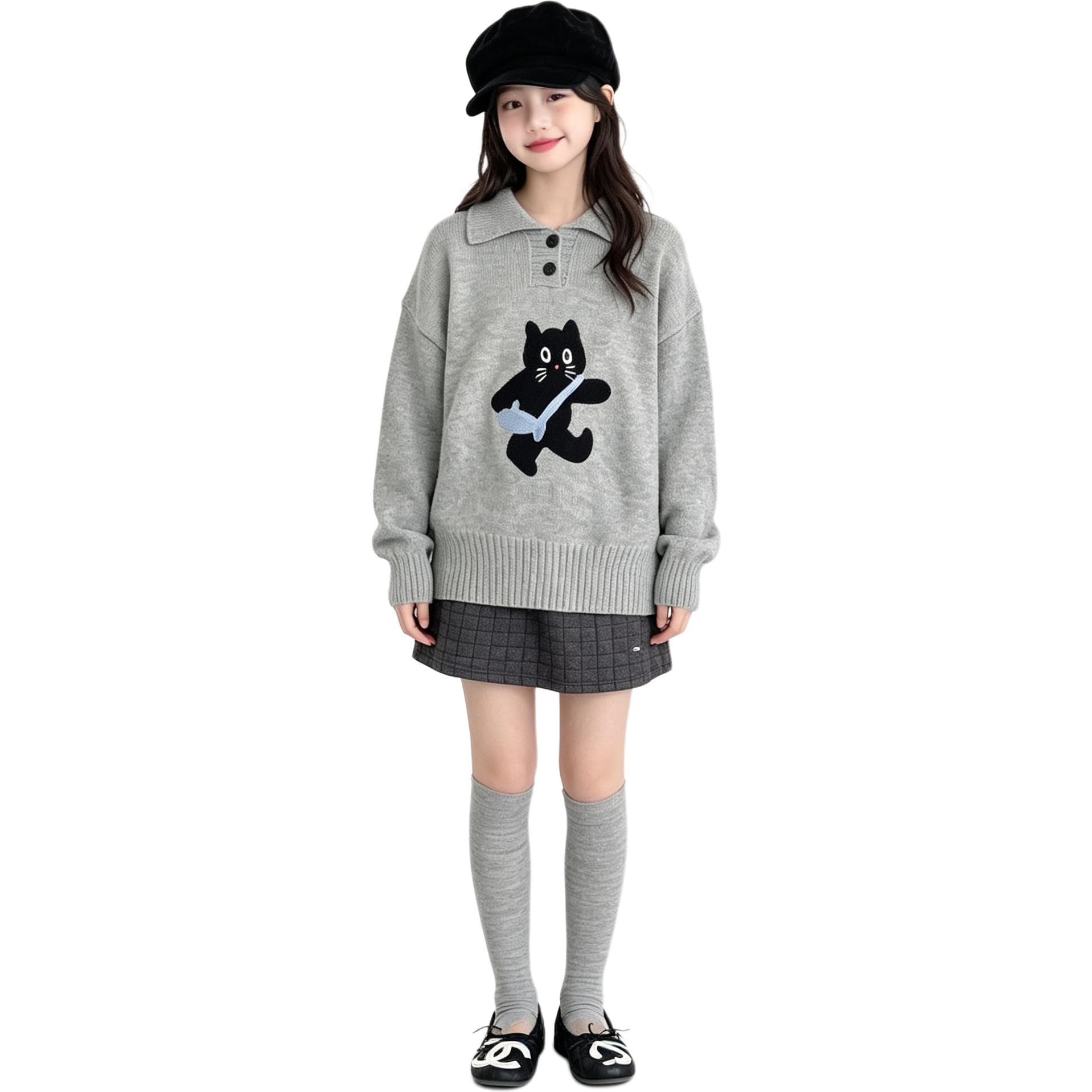 BOBBY ABLEY Серый Свитер Kids Свитеры - изображение 1