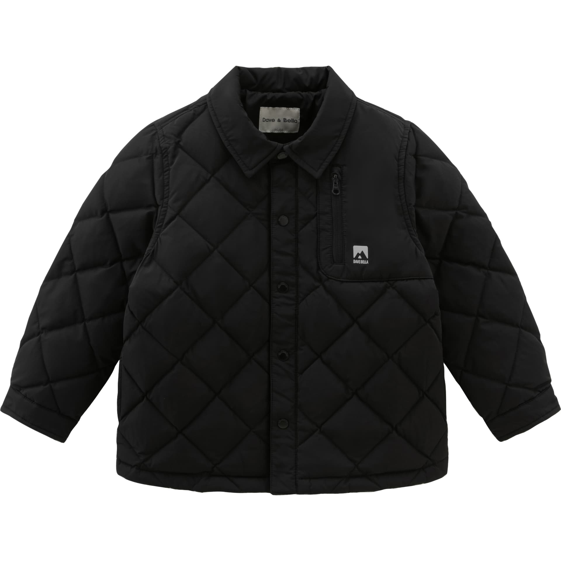 DAVE BELLA Carbon Black [7A Антибактериальный 90% хлопок Тройная защита] Kids Down Jacket - изображение 1
