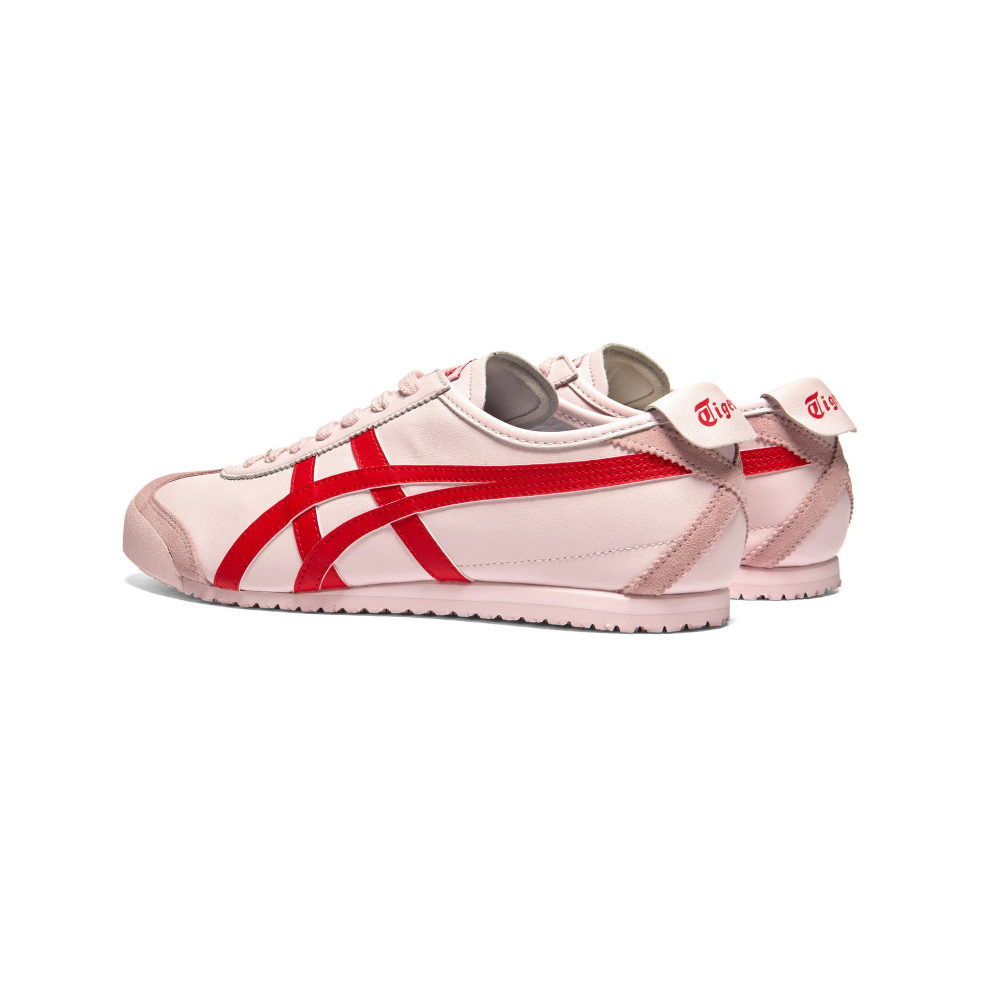 Кроссовки Onitsuka Tiger Mexico 66 Повседневная обувь Низкий Топ Кристально-розовый Классический красный Унисекс - изображение 4