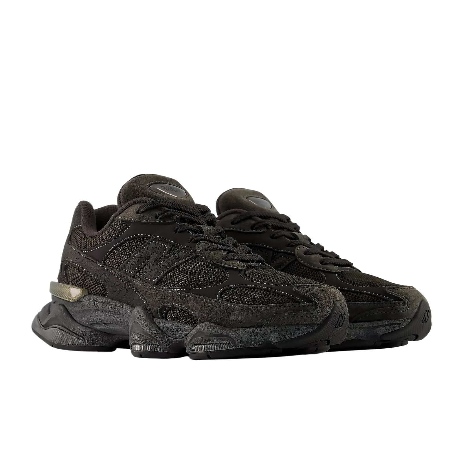Кроссовки New Balance NB 9060R Повседневная обувь Низкий Топ Черный Цементный с Темно-серым Серебряным Унисекс - изображение 4