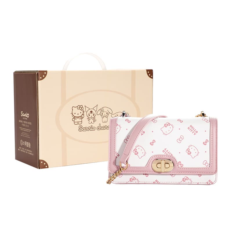 Сумка через плечо Sanrio Hello Kitty Сумка через плечо из синтетической кожи Стандартная (стандартная) Женская Розовая Коричневая - изображение 2