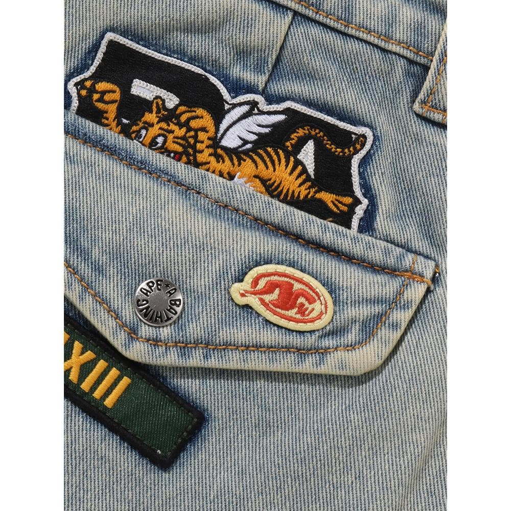 A BATHING APE FW26 Светло-синий Женские Джинсовые мини юбки - изображение 5