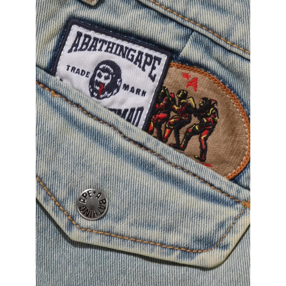 A BATHING APE FW26 Светло-синий Женские Джинсовые мини юбки - изображение 6