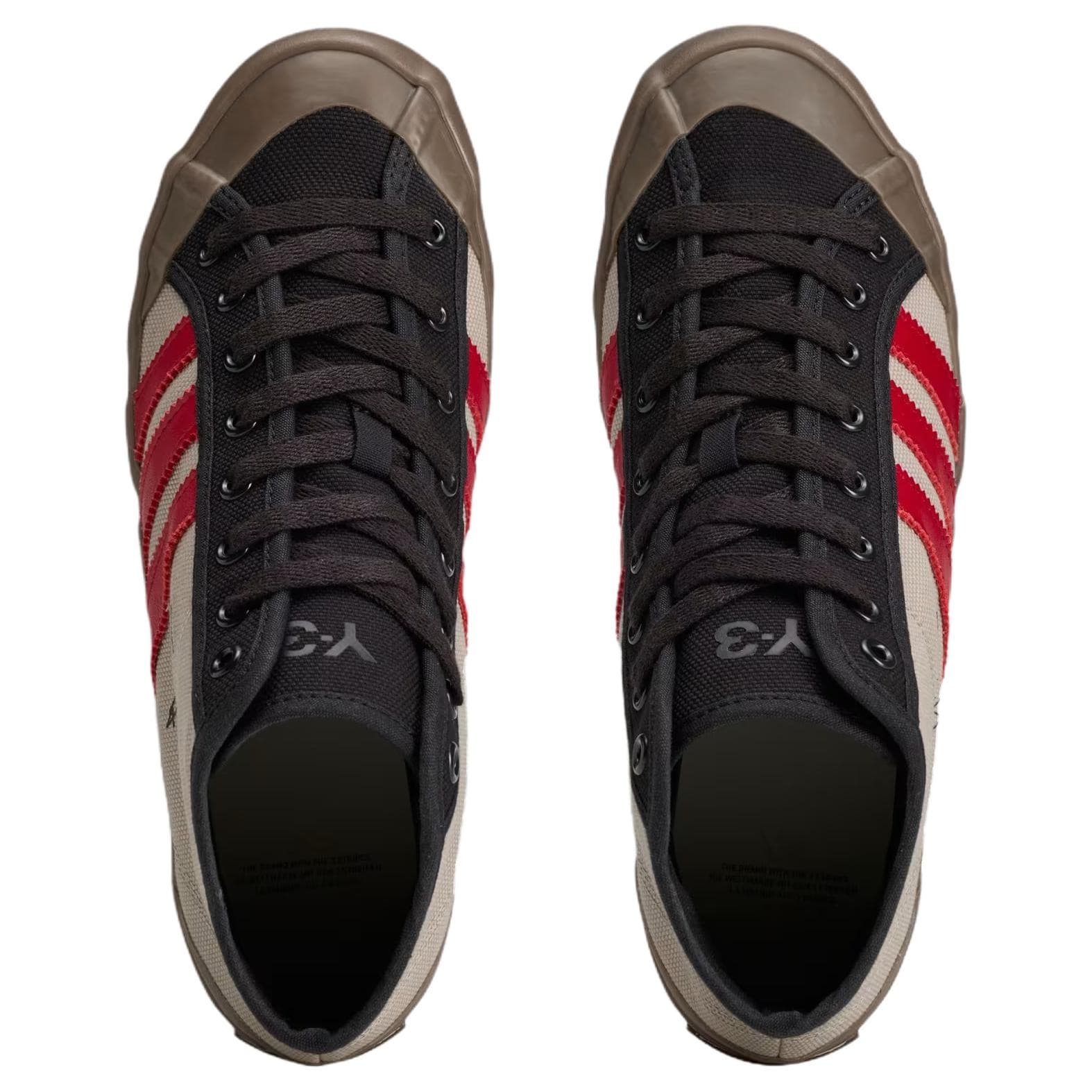 Кроссовки Y 3 Skate Shoes High Top Beige Black Unisex - изображение 5