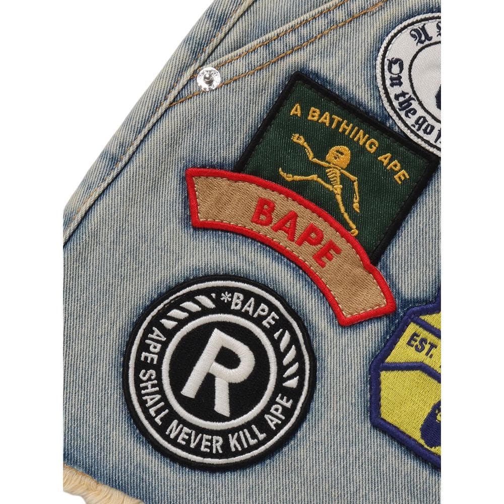 A BATHING APE FW26 Светло-синий Женские Джинсовые мини юбки - изображение 4