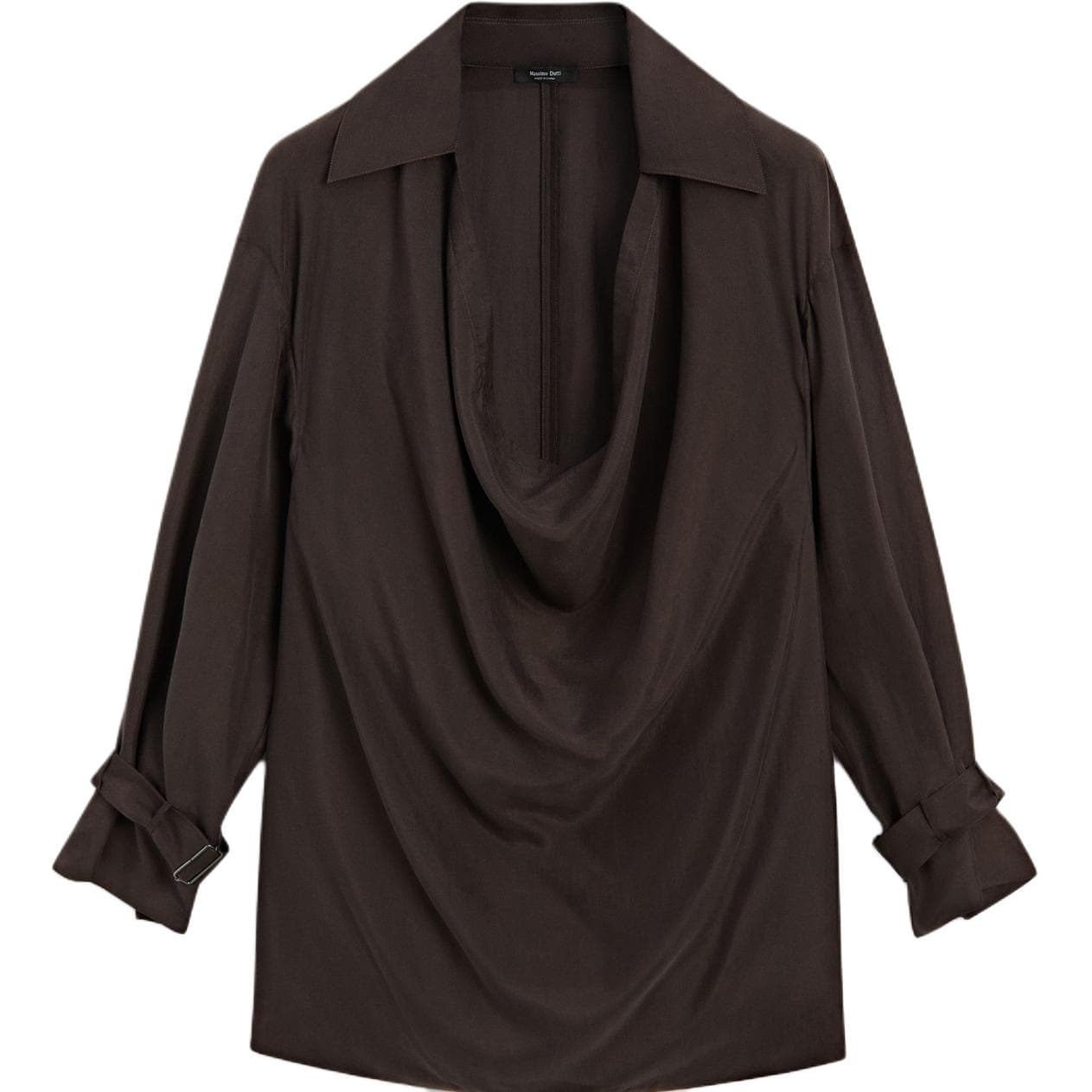 Блузка Massimo Dutti Темно-кофейный Женские Рубашки - изображение 2