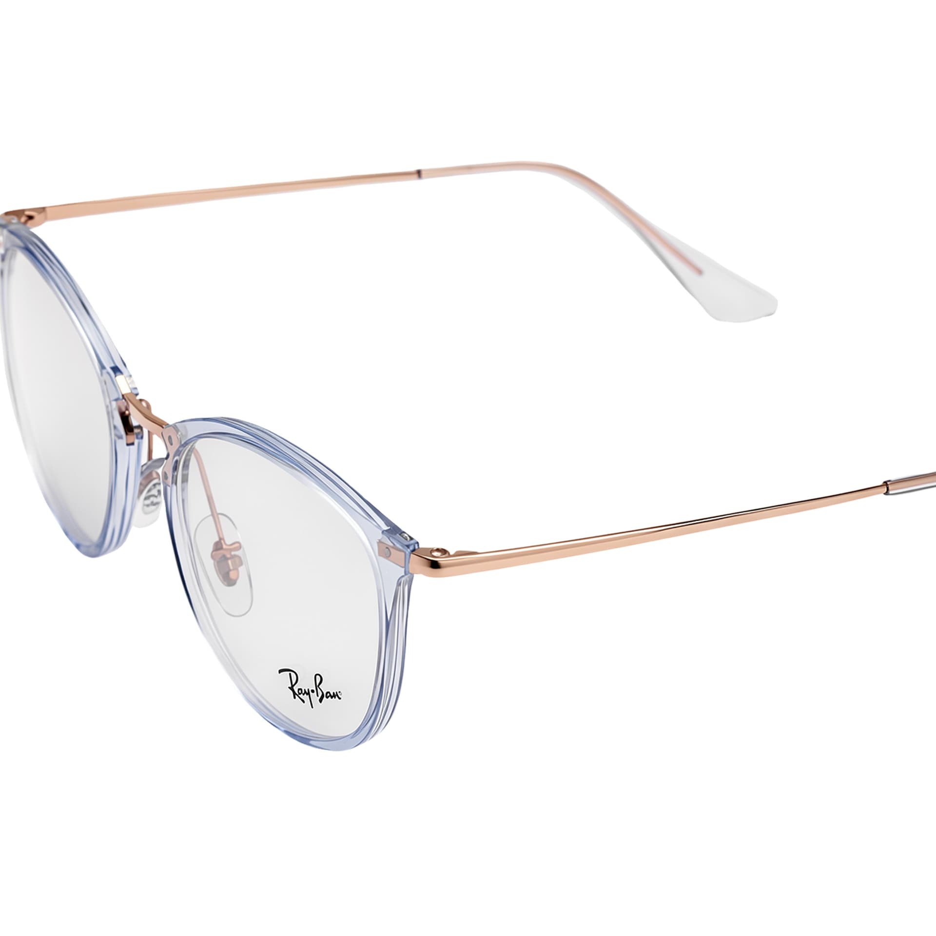 Оправа RayBan Круглые очки с диоптриями Unisex Прозрачный синий - изображение 4