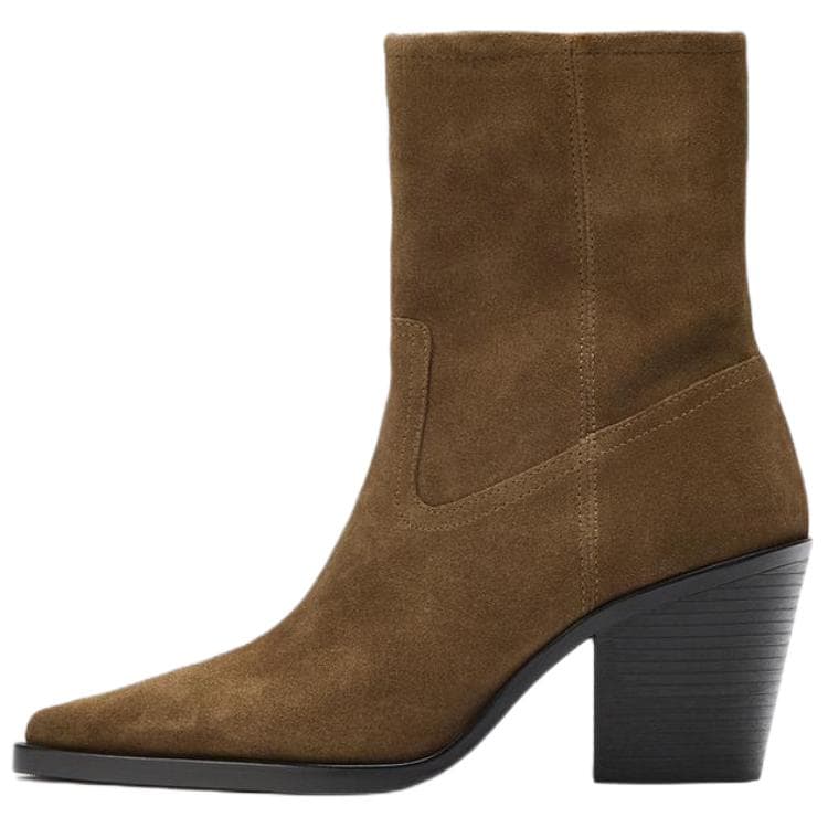 Сапоги zara Ботильоны Тауповый Женские - изображение 1