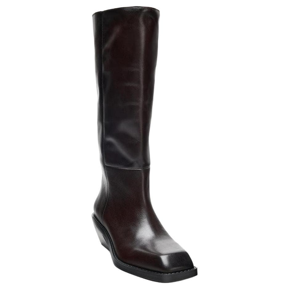 Ботинки zara Колено High Ботинки Коричневый Женские - изображение 3