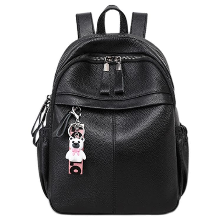 Рюкзак VINEY Коровья кожа Рюкзаки Обычный (стандартный) Женские Черный - изображение 1