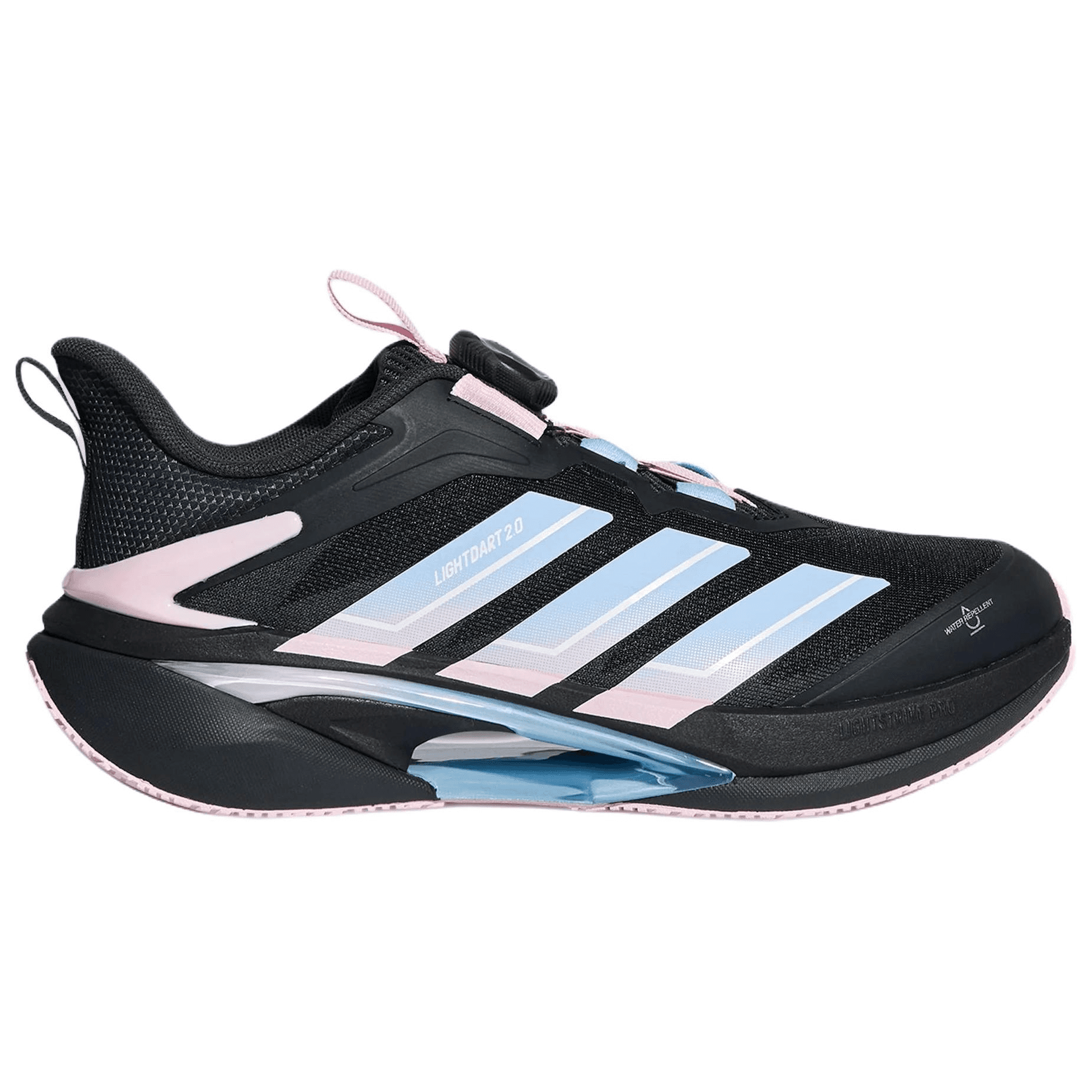 Кроссовки Adidas Lightdart 2,0 Детские беговые кроссовки Low Топ Черный синий розовый Kids - изображение 2