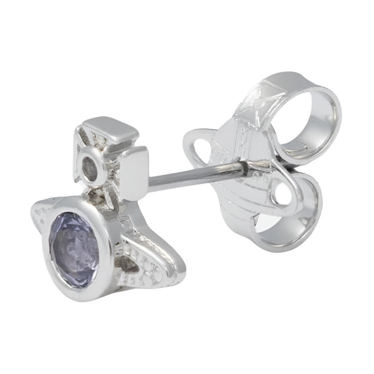 Серьги Vivienne Westwood London orb серьги-гвоздики мужские серебристый с латунным дизайном Сатурна - изображение 4
