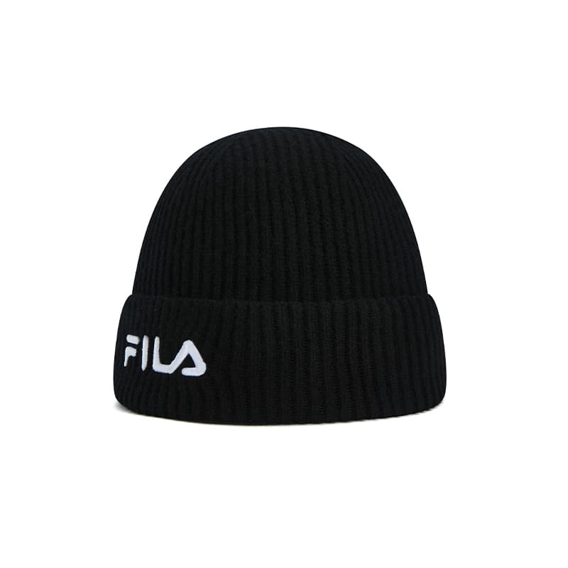 Шапка FILA Эластан Овечья шерсть Полиамид Шапки-бини Унисекс Глубокий черный - изображение 1