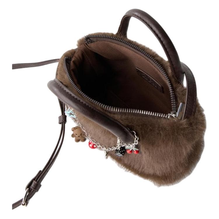 Сумка через плечо ZARA Crossbody Bag Коричневый (Включает аксессуары) Женская - изображение 5