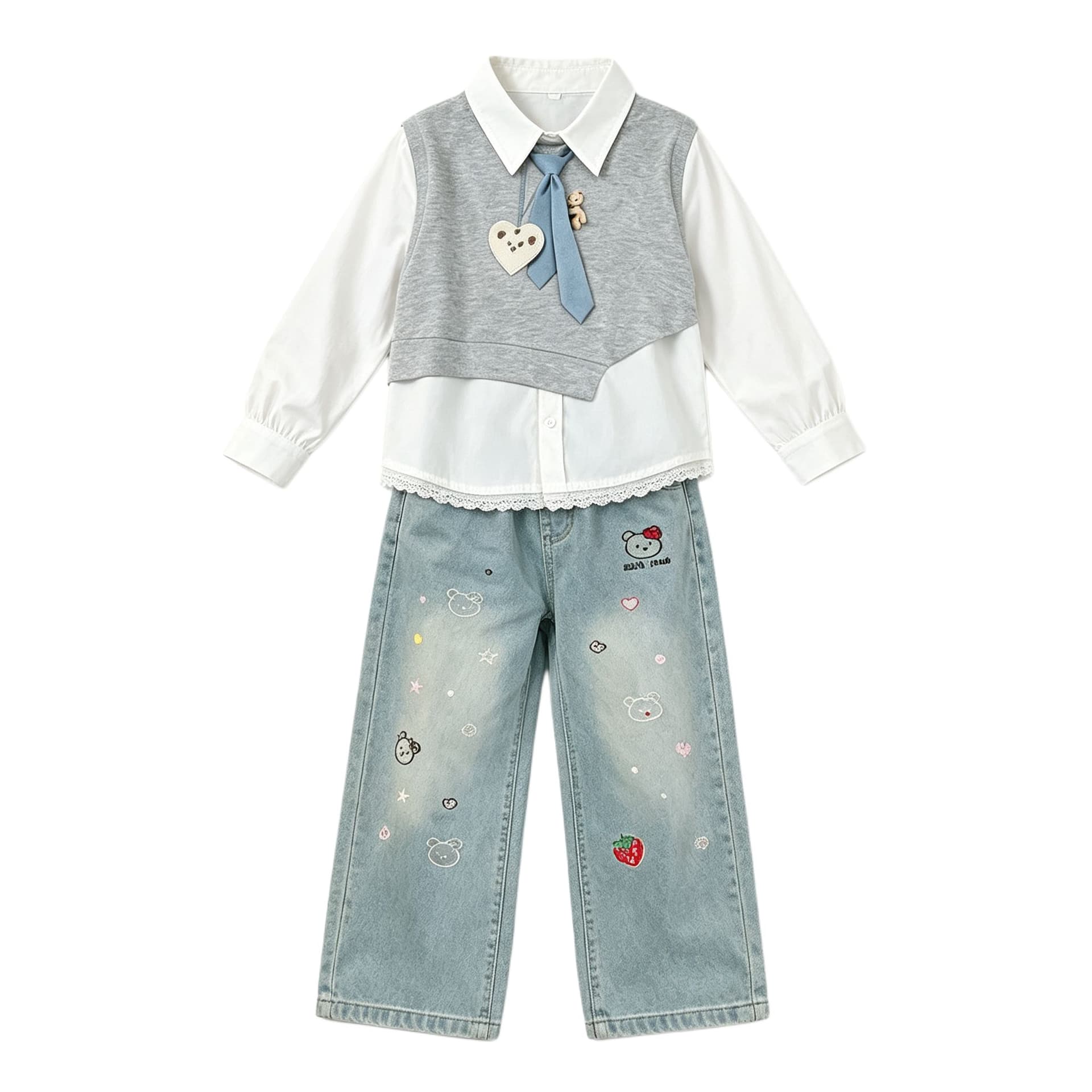 PIERRE CARDIN Топ + Джинсы Kids Повседневные Спортивные Костюмы Наборы - изображение 1