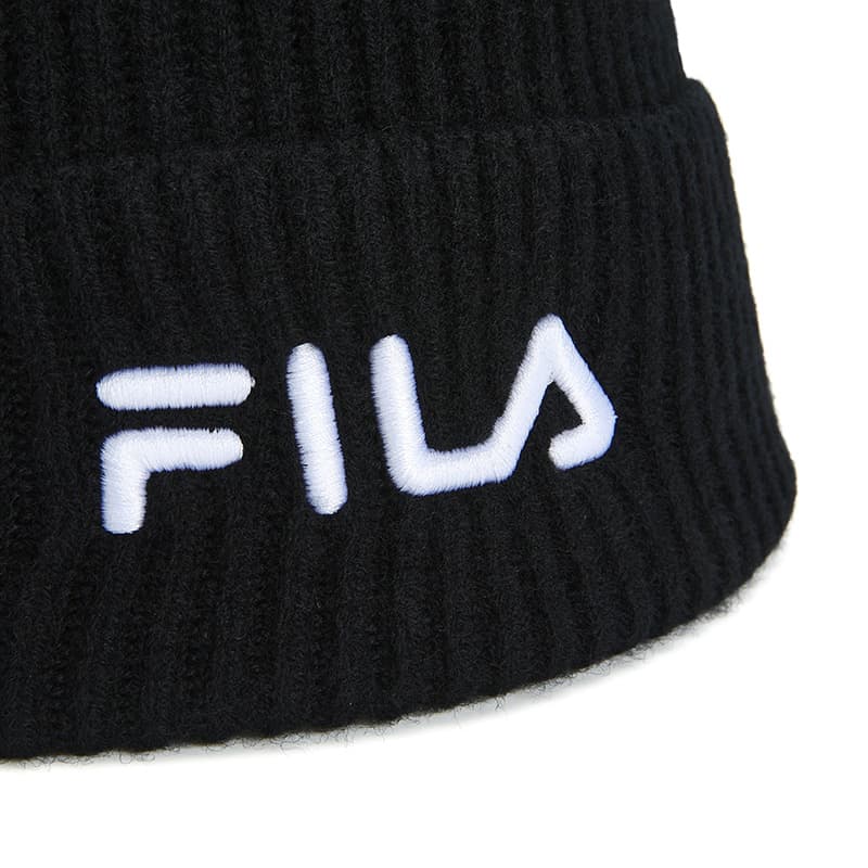 Шапка FILA Эластан Овечья шерсть Полиамид Шапки-бини Унисекс Глубокий черный - изображение 5