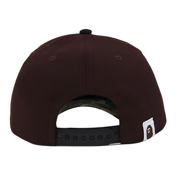 Кепка A BATHING APE X New Era С вышивкой имитации принта Полиэстеровые кепки для детей Коричневый - изображение 3