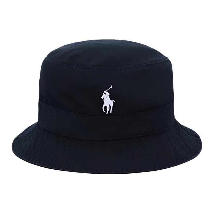 Панама Шляпы-ведро Polo Ralph Lauren из хлопка унисекс черные - изображение 2