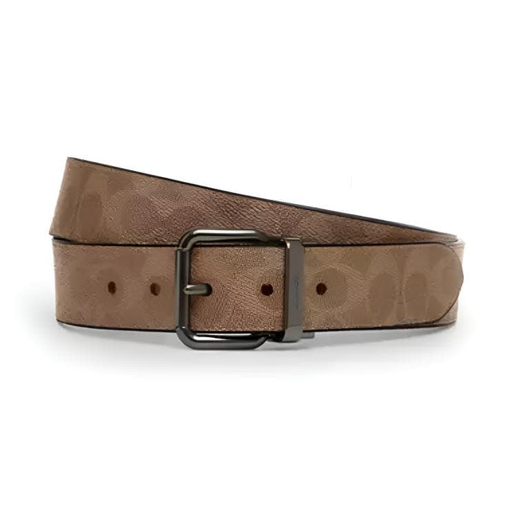 Ремень COACH Canvas Кожаные ремни Мужской Коричневый Ширина корпуса 3,8 см - изображение 6