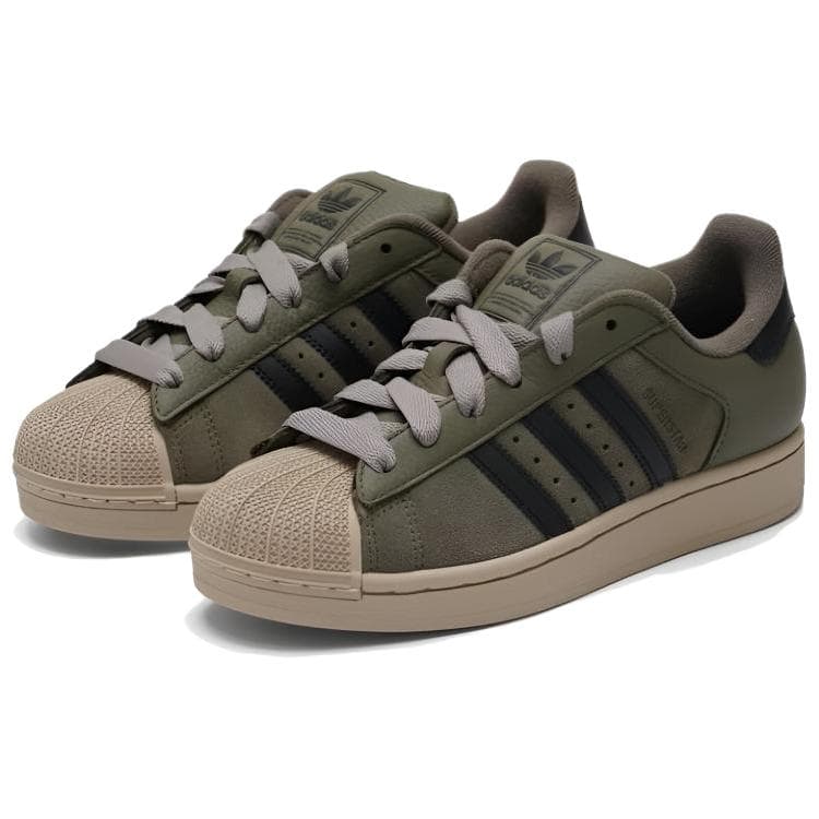 Кроссовки Adidas Originals SUPERSTAR 2 Кеды для скейтбординга Low Топ Зеленый Черный Унисекс - изображение 3
