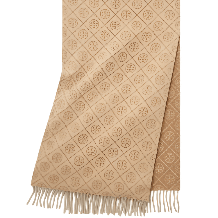 Шарф Tory Burch Knit Scarves Unisex Верблюжий цвет - изображение 2