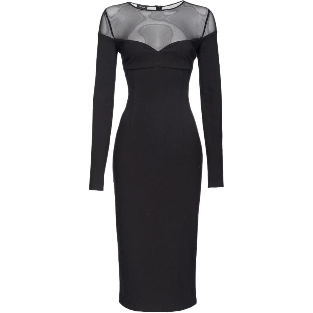 Платье PINKO fw23 Длинный Sleeved Платье Женские Черный - изображение 1