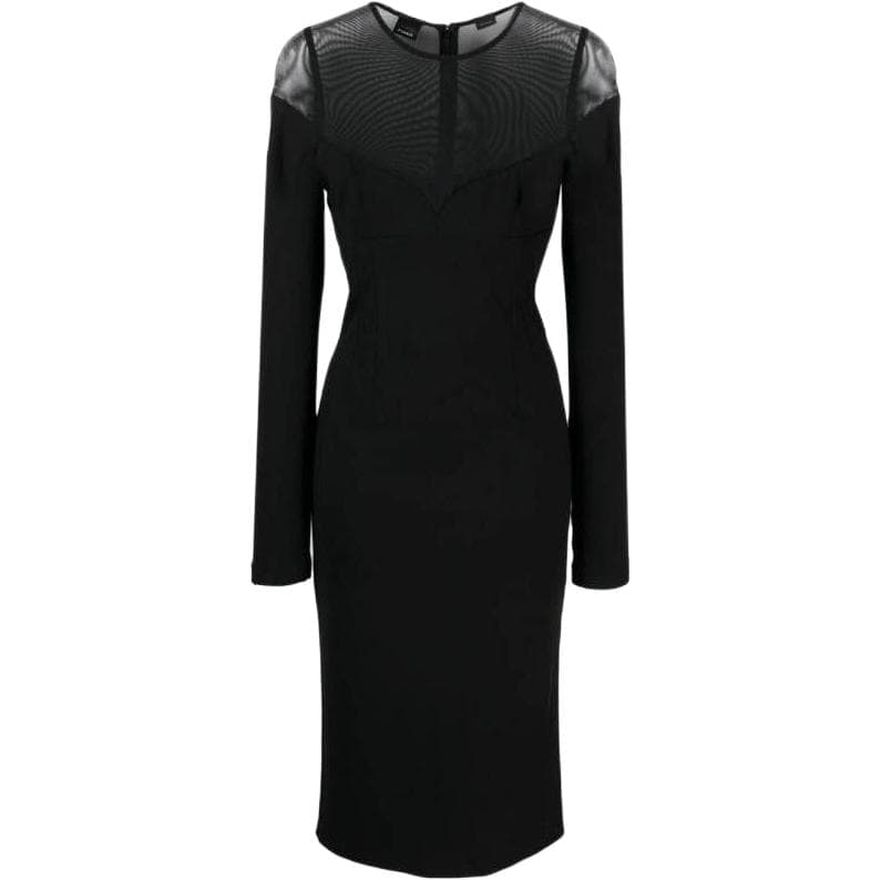 Платье PINKO fw23 Длинный Sleeved Платье Женские Черный - изображение 2