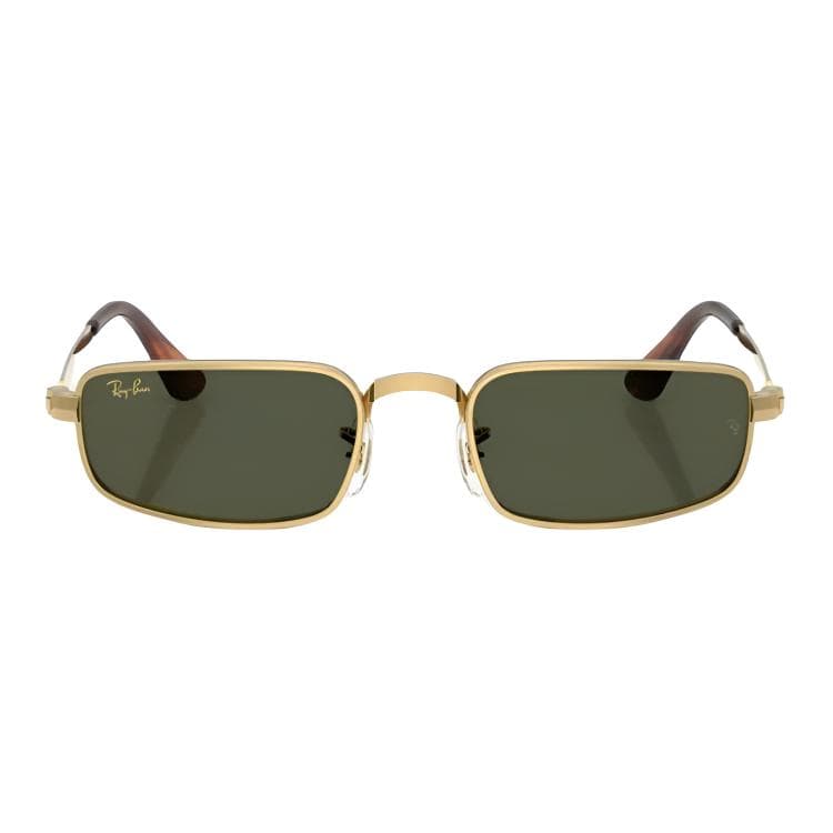 Солнцезащитные очки RayBan Металлические Прямоугольные Солнцезащитные Очки Унисекс Золото - изображение 2