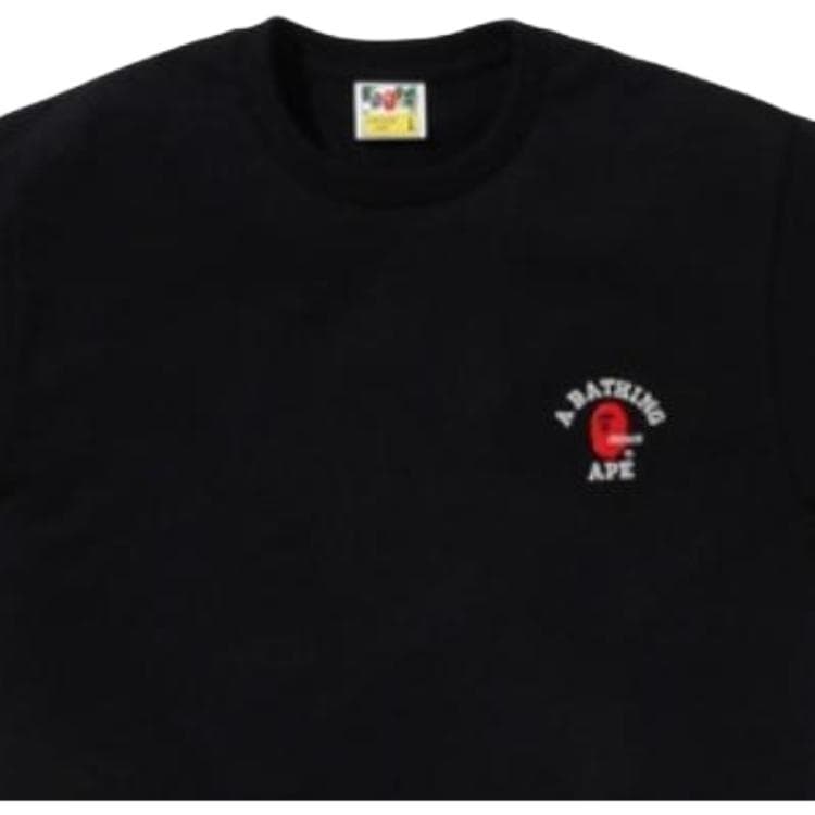 Футболка A BATHING APE COLLEGE One POINT Вышивка Футболка Унисекс - изображение 4