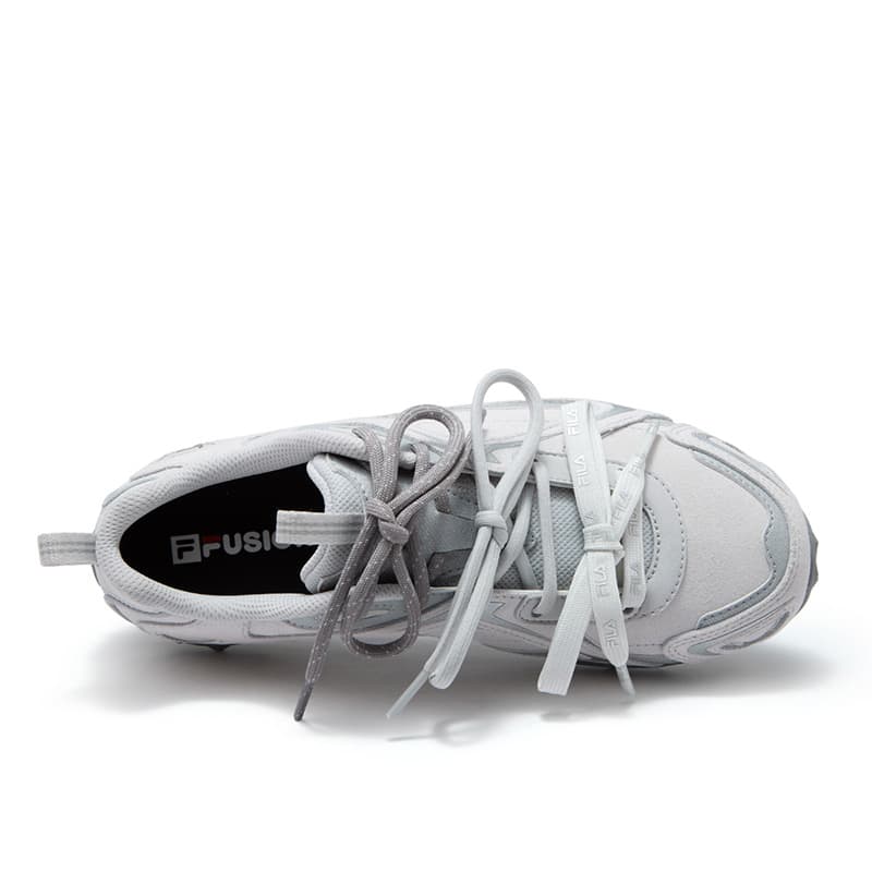 Кроссовки FILA FUSION BIANCO SLIM Повседневная обувь Лоу-топы Блекнущий Синий Грибной Серый (Предложение Увеличенный корпус универсальный размер) Женские - изображение 4