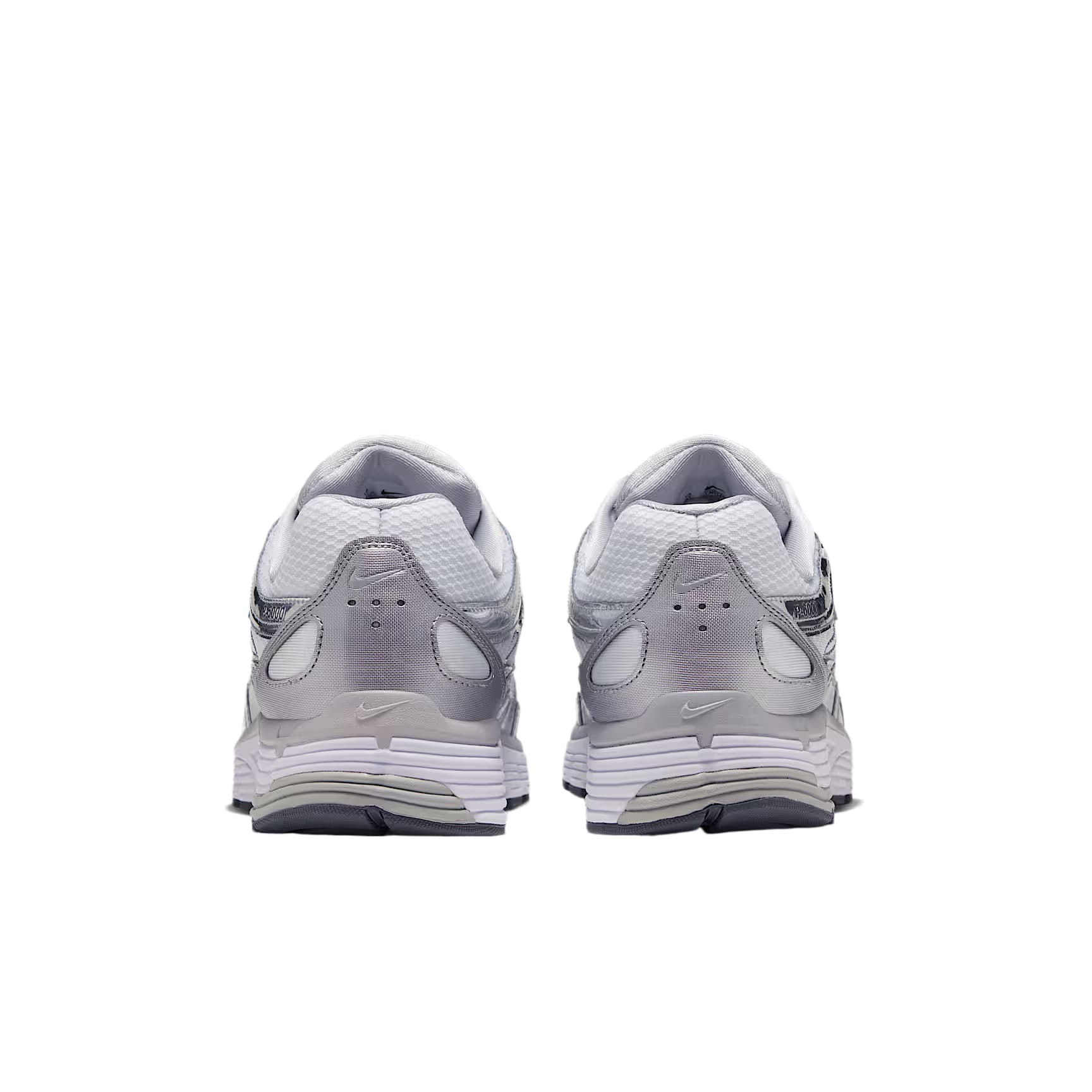 Кроссовки для бега NIKE P 6000 Беговые кроссовки Low Топ Белый Пыльно-серый Железно-серый Металл Серебряный Мужской - изображение 4